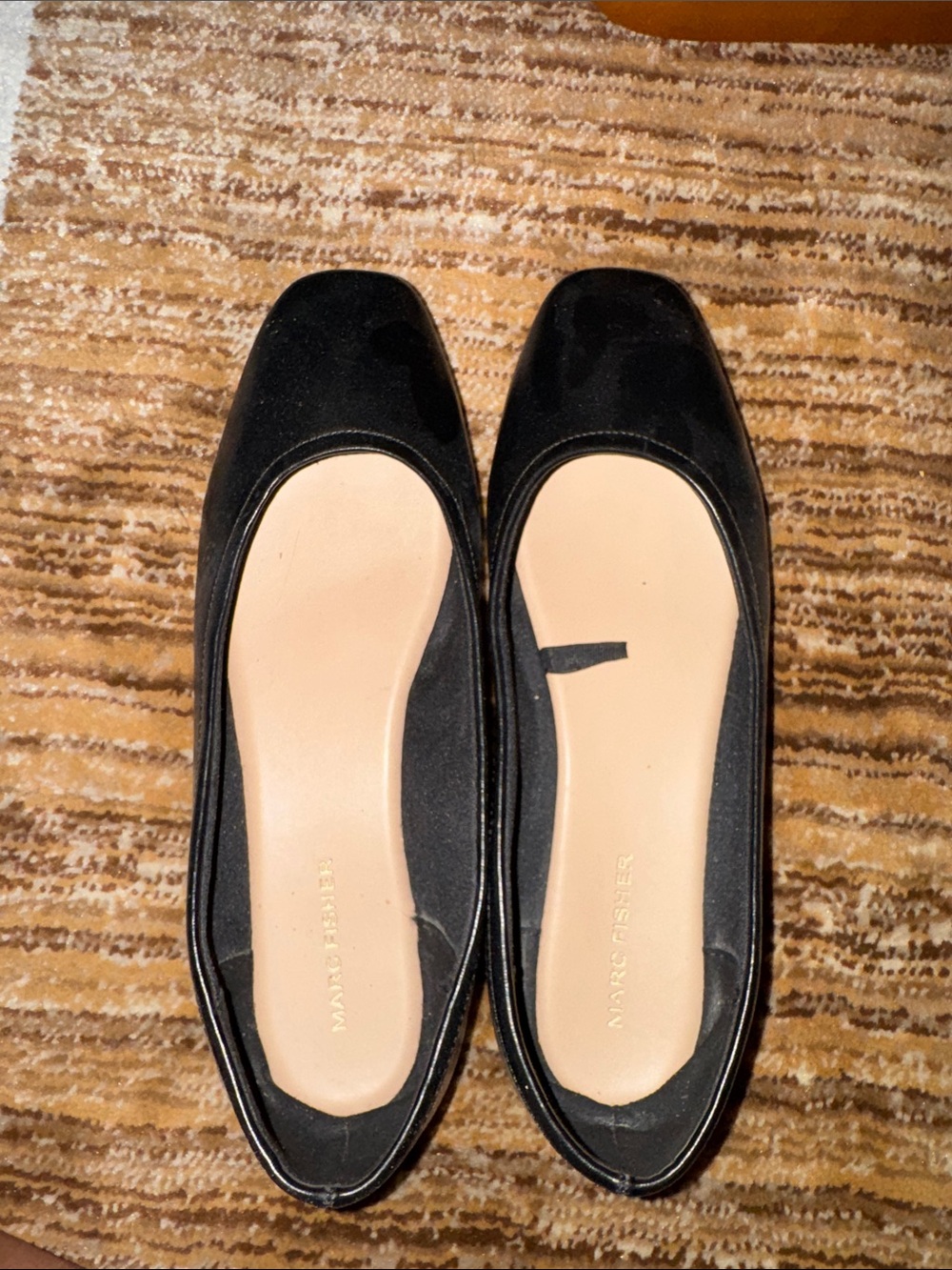 Marc Fisher Black Velvet Ballet Flats